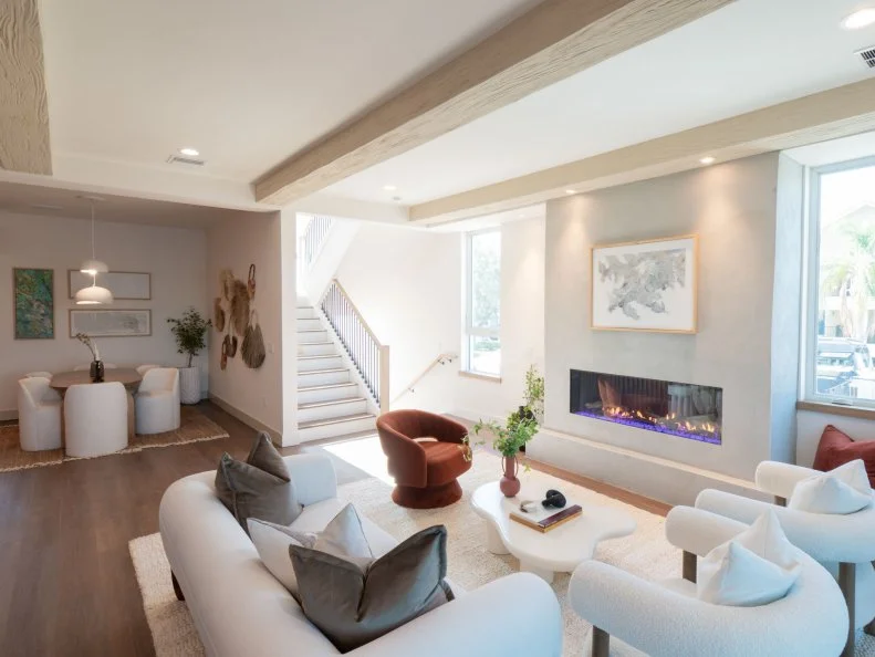 Page and Mitch’s renovated Living Room and 1st Floor, as seen on Rock The Block, Season 5.