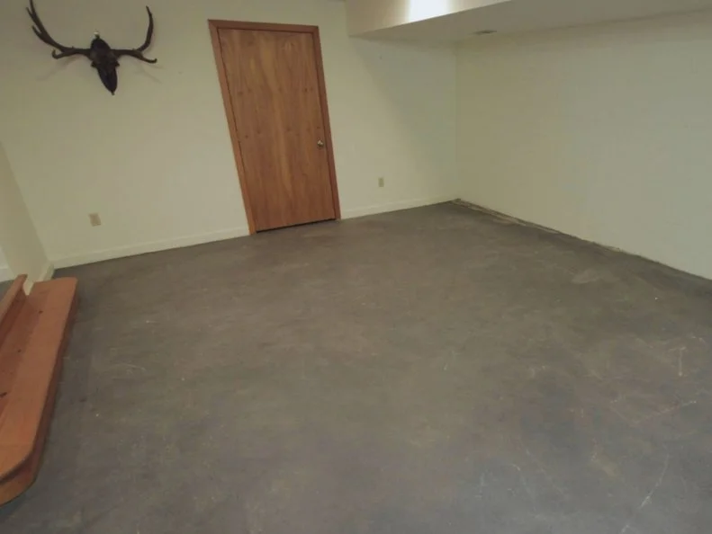 As seen on HGTV's Property Brothers, the basement in Kevin and Suzanne's home in Pound Ridge, NY, before.