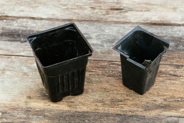Plastic containers recycled from the kitchen or garden also make great molds for planters.