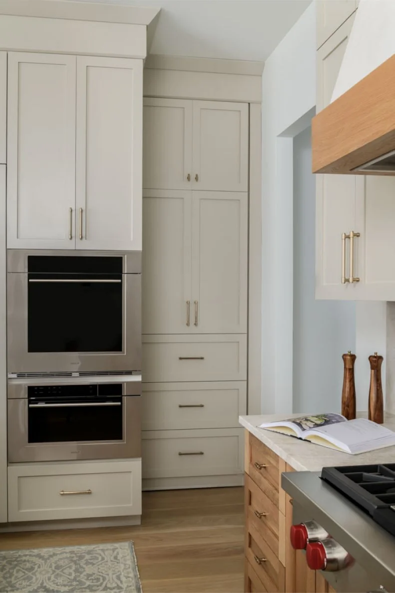 Kitchen With Pantry Hidden Behind Cabinet Doors