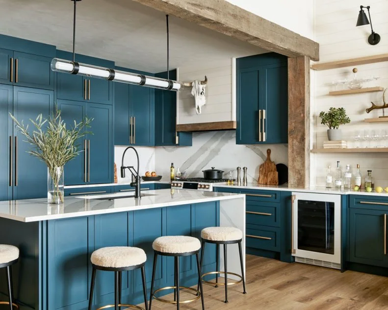 Blue Kitchen Island