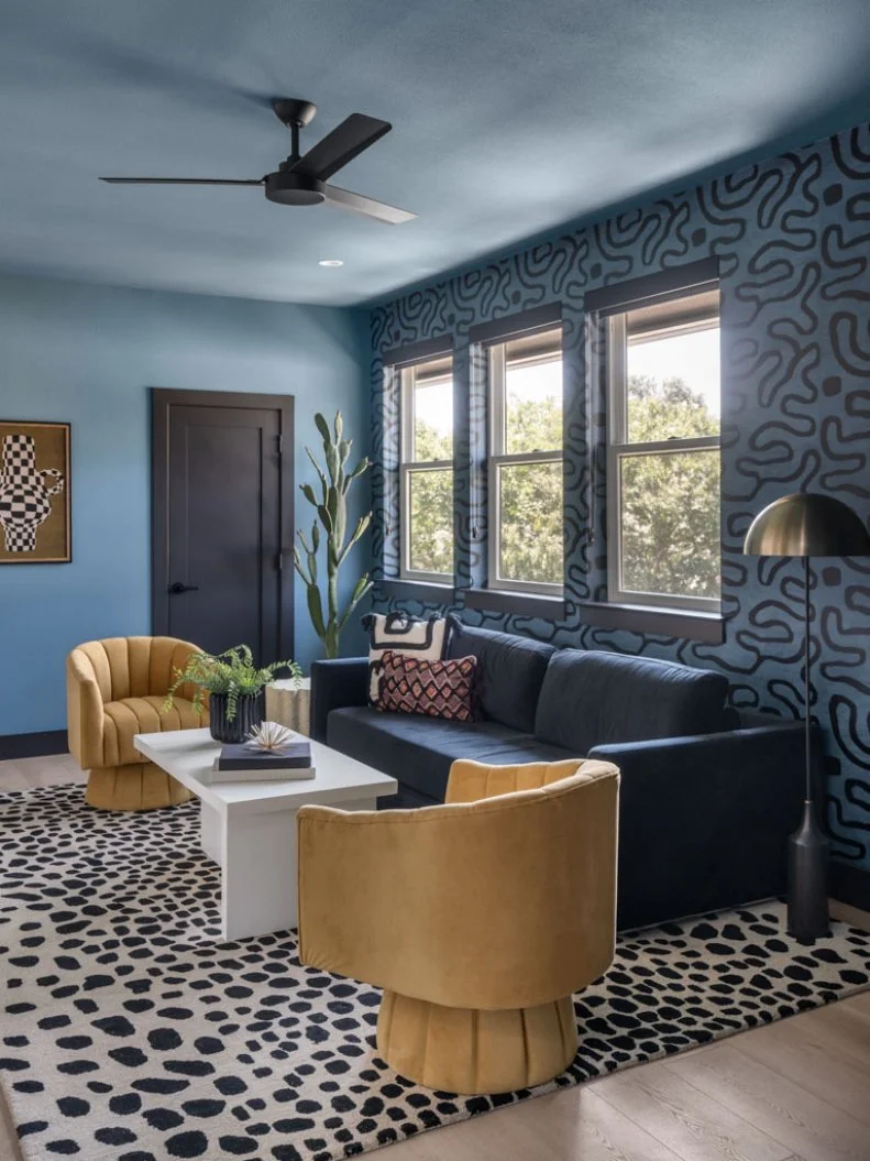 Yellow and Blue Living Room