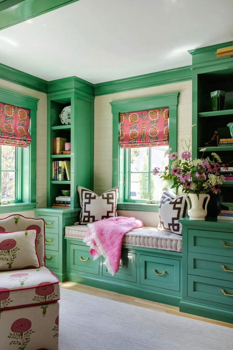 Preppy Living Space With Built-In Window Seat
