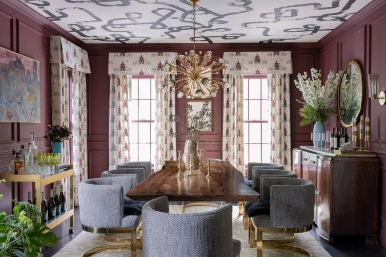 Vibrant Eggplant Purple Dining Room