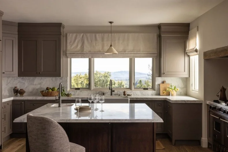 Transitional Kitchen With Light Brown Cabinets