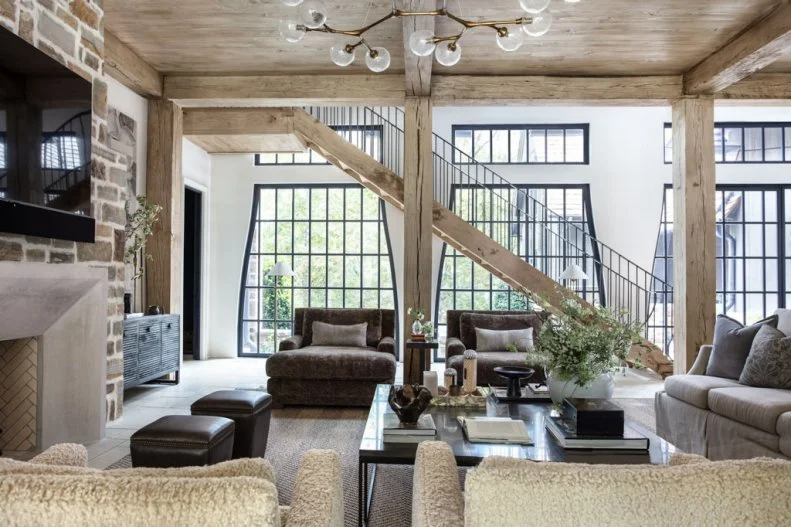 Living Room With Nubby Armchairs