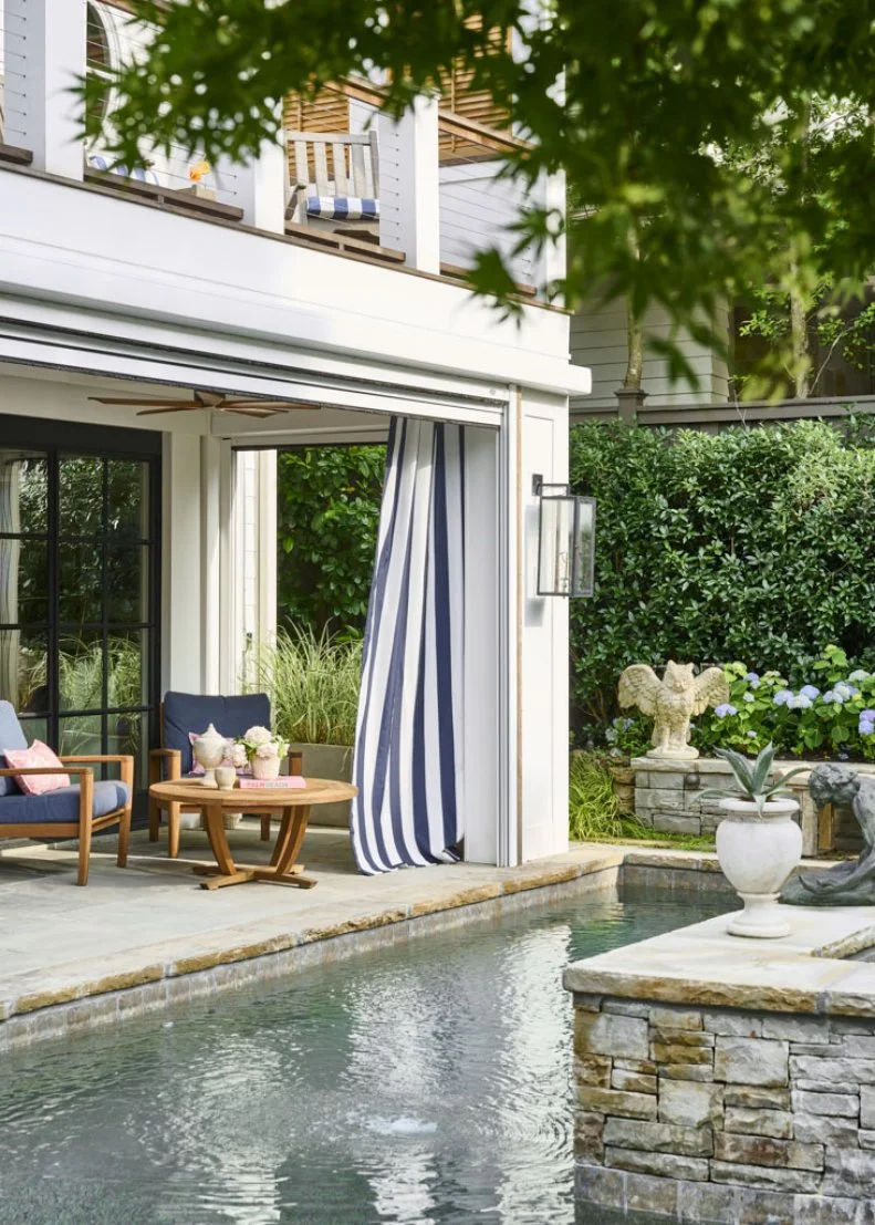 Poolside View of Adjacent Covered Patio
