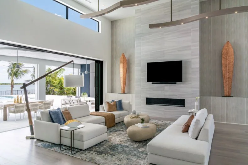 Modern Living Room With Open Wall