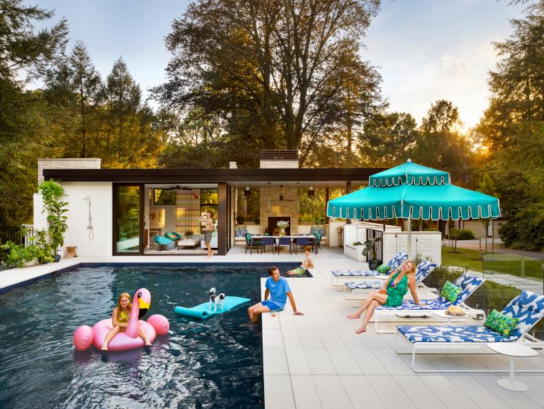 Pennsylvania Family Enjoying Their New Pool and Pool House