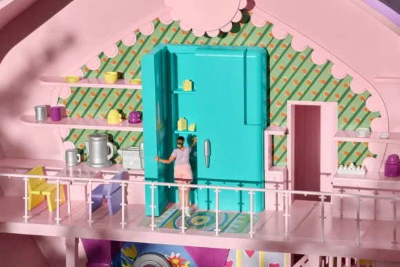 Polly Pocket Kitchen With Blue Fridge