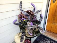 Kraken Outdoor Planter for Halloween 