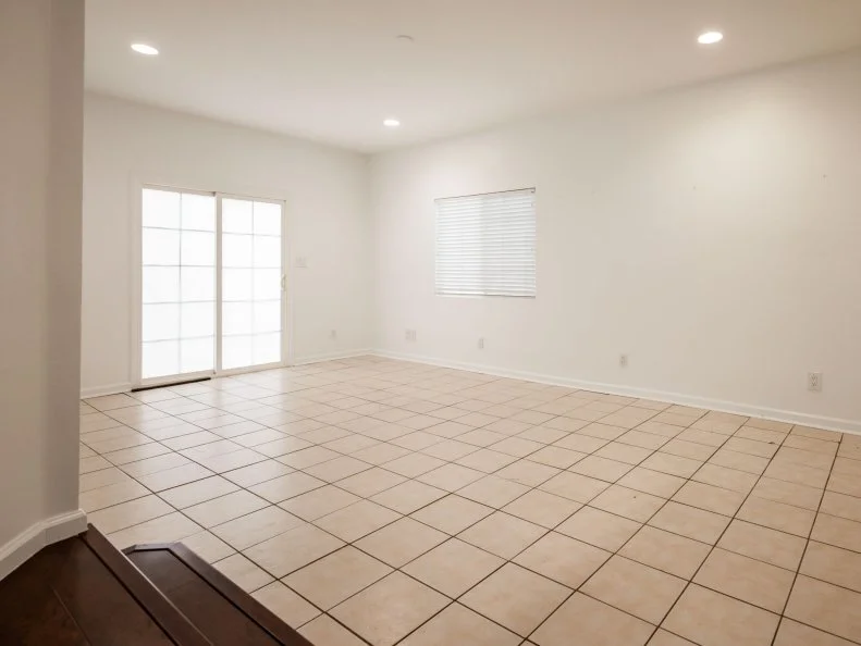 The kitchen prior to renovations by Zach Braff, as seen on Celebrity IOU.