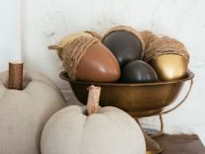 Fall Acorns Made From Plastic Easter Eggs