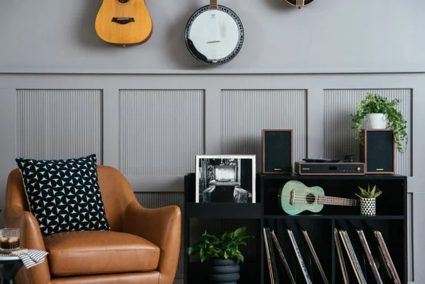 how to make a fluted accent wall with pole wrap