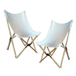 Preece Canvas and Bamboo Butterfly Chair