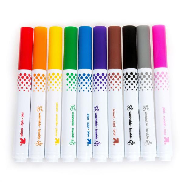 Markers Broad Tip Washable Classic Colors