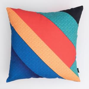Colorful Diagonal Stripes Modern Pillow