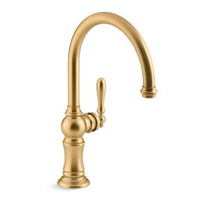Artifacts kitchen sink faucet with swing spout