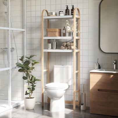 12 Over-the-Toilet Storage Solutions That Are Actually Stylish