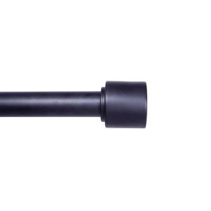 Black Fitts Adjustable 1" Single Curtain Rod