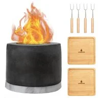 Roundfire Tabletop Fire Pit With S'mores Kit