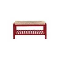 Dorsey Chili Red Wood Entryway Bench