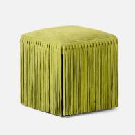 Hallie Fringed Suede Stool