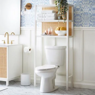 30 Over-the-Toilet Storage Solutions That Are Actually Stylish