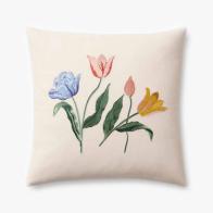 Tulips Embroidered Pillow
