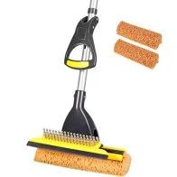 Yocada Sponge Mop With Brush & Squeegee