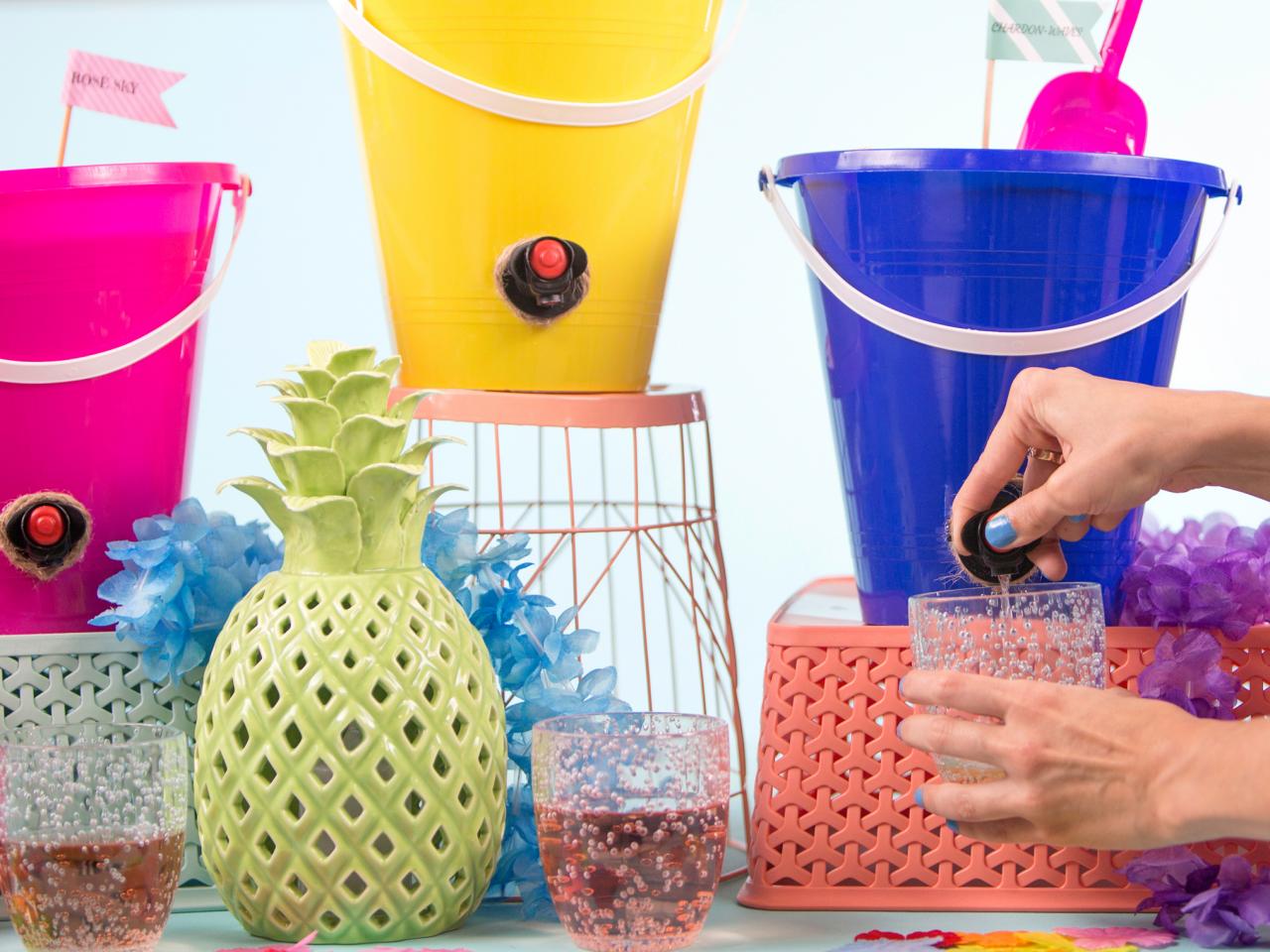 Turn a Beach Bucket Into a Wine Keg HGTV