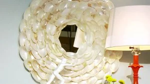 Organic-Glam Seashell Mirror