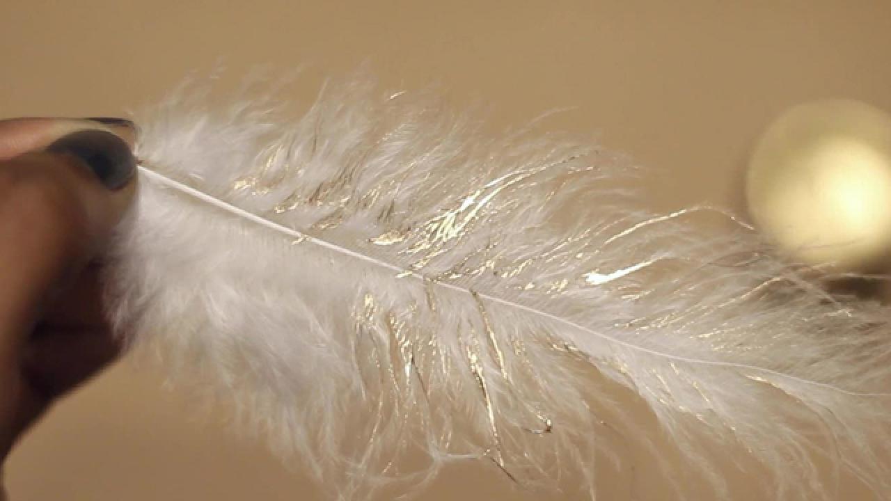 DIY Gilded Feather Necklace