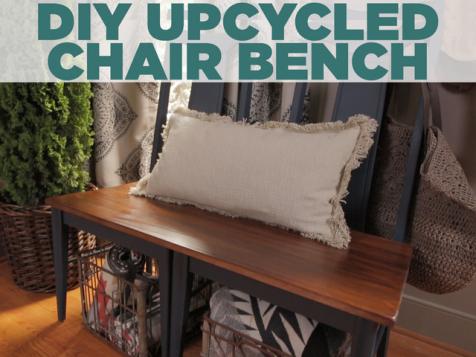 DIY Upcycled Chair Bench