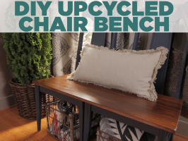 Turn Two Old Chairs Into an Entryway Bench