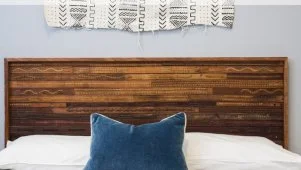 DIY Belt Headboard