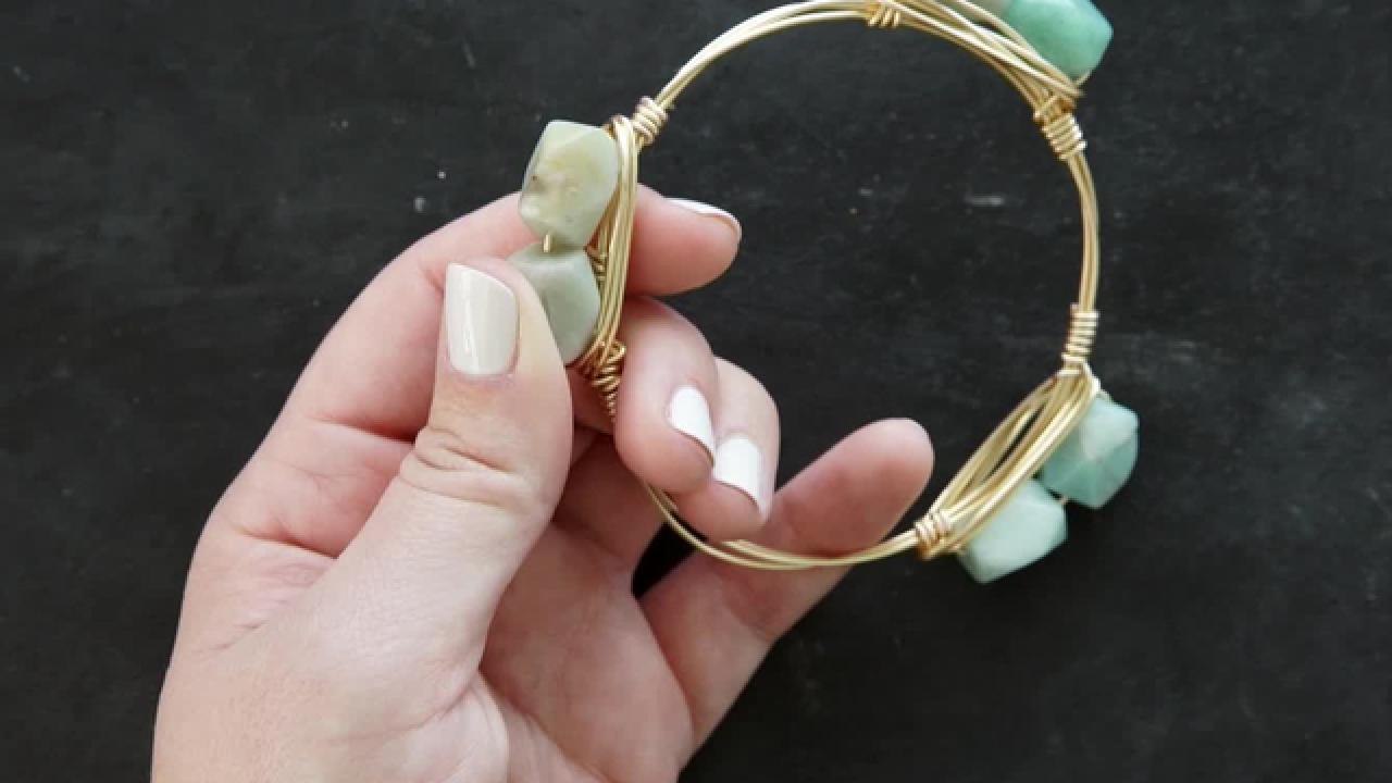 DIY Gold Wire-Wrapped Bracelets