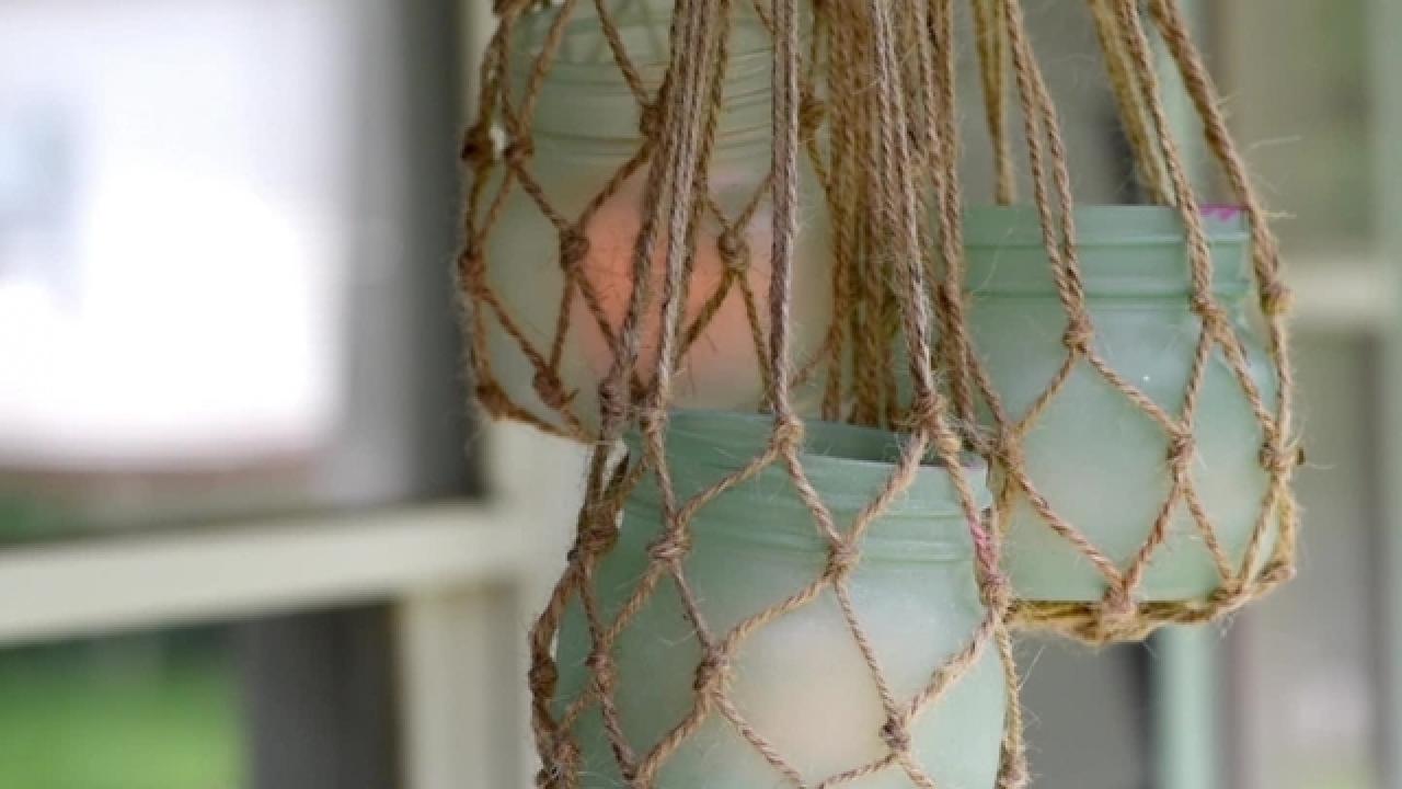 DIY Sea Glass Mason Jar Lanterns