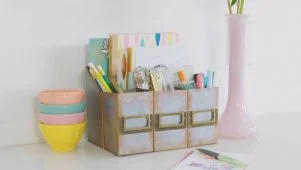 Cardboard Desk Organizer