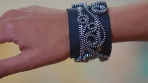 Upcycled Zipper Bracelet