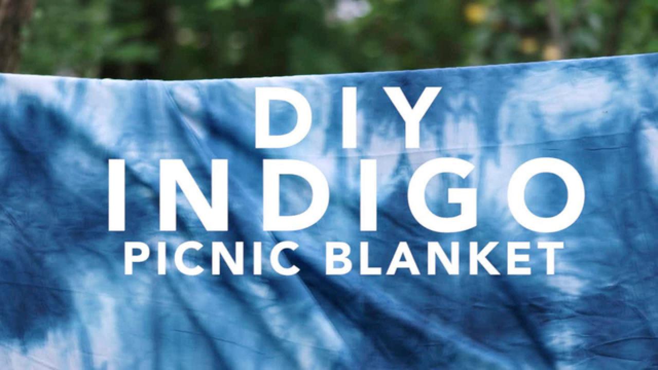 DIY Indigo Picnic Blanket
