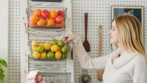 Upcycled Shutter Produce Bin