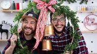 DIY Oversized Embroidery Hoop Holiday Wreath