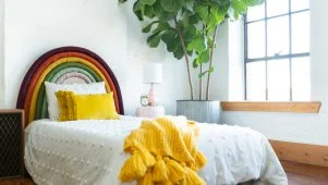 DIY Rainbow Headboard