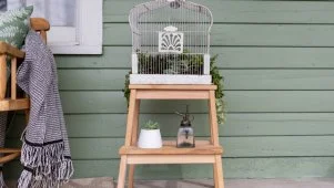 Upcycled Birdcage Succulent Planter