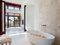 Bathroom: Tropical Retreat in Longboat Key, Fla.