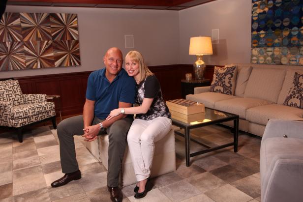 Media Room in Steve and Rachelle Wilkos’ Connecticut Home