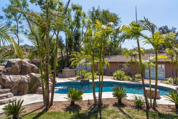 Backyard of Larry Hernandez’s California Home