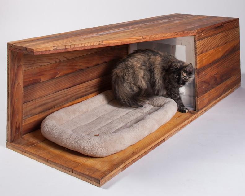 Cat Bed: Redwood Bench by Abramson Teiger Architects