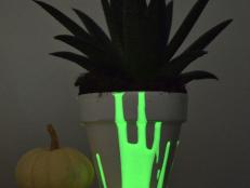 DIY Glow in the Dark Planters